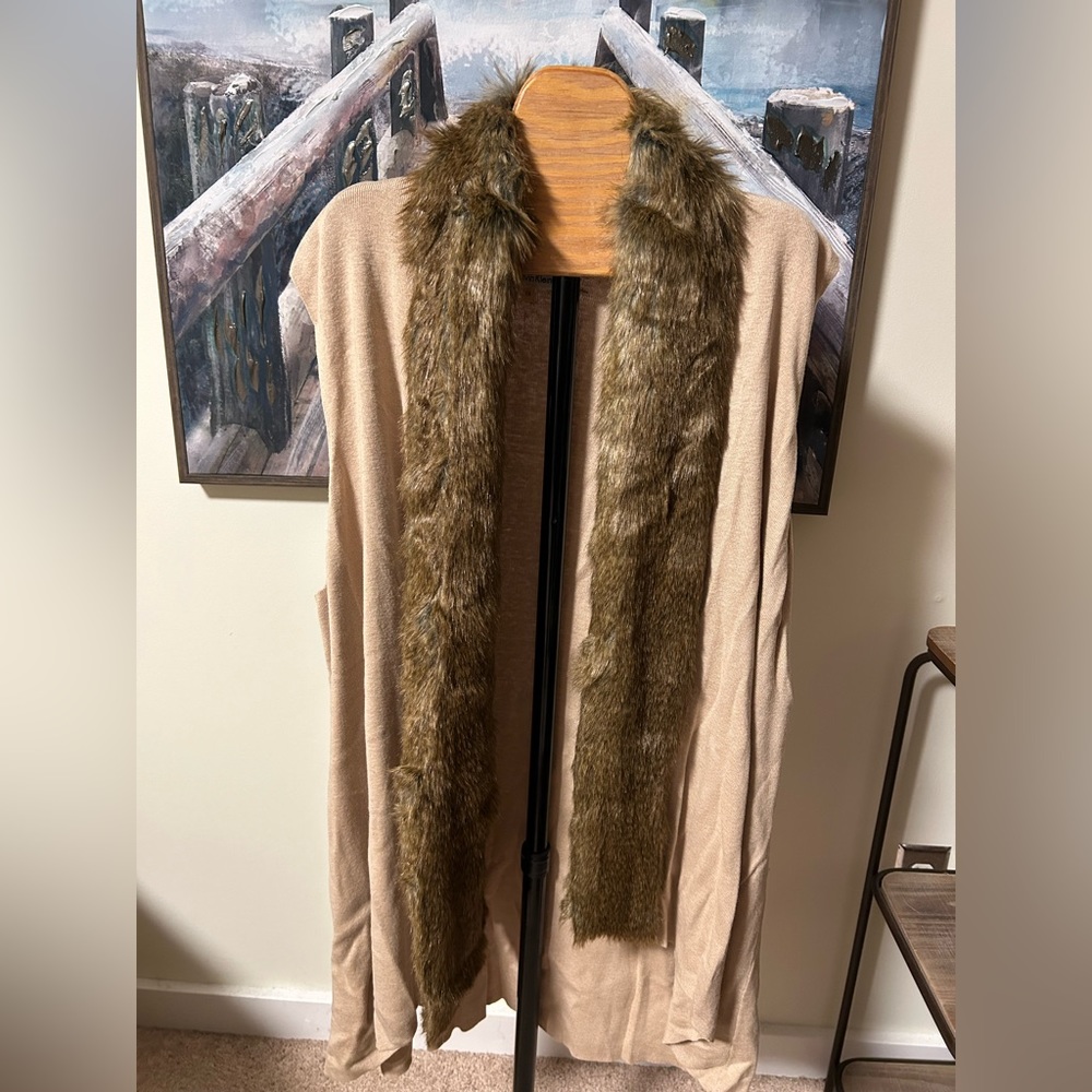 Calvin Klein Faux Fur Vest 1X